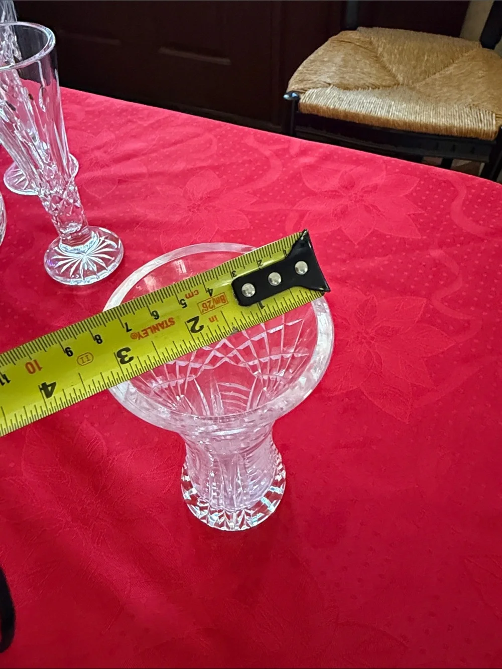 Waterford Crystal Clear Cut-Glass Vase stamped